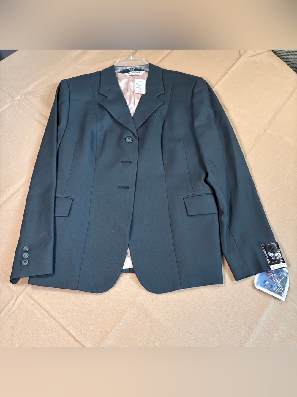Grand Prix English Equestrian Riding Show Hunt Jacket 18 S Black